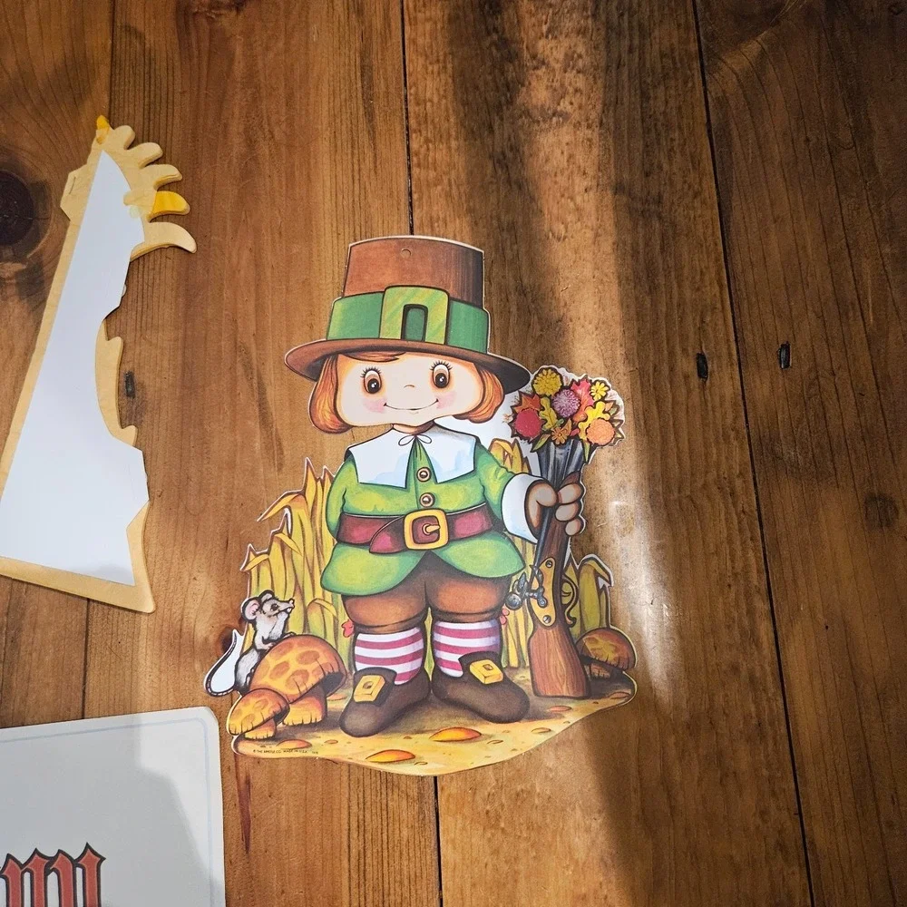 Beistle Harvest Thanksgiving Decoration Set Reproduction 1979 Artwork Incomplete